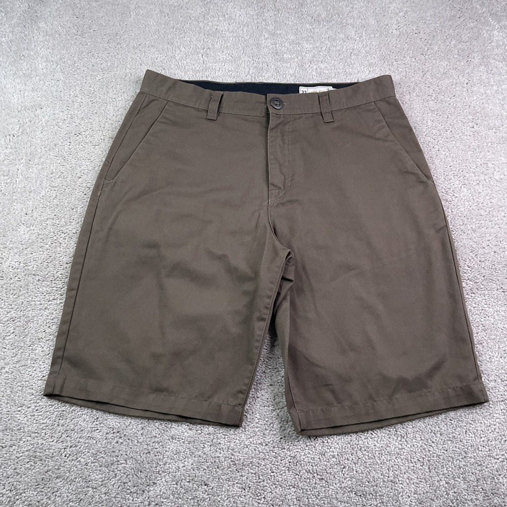 Volcom Shorts Mens 33 Brown VMonty Chino Skateboard Surf Casual Skater Outdoor